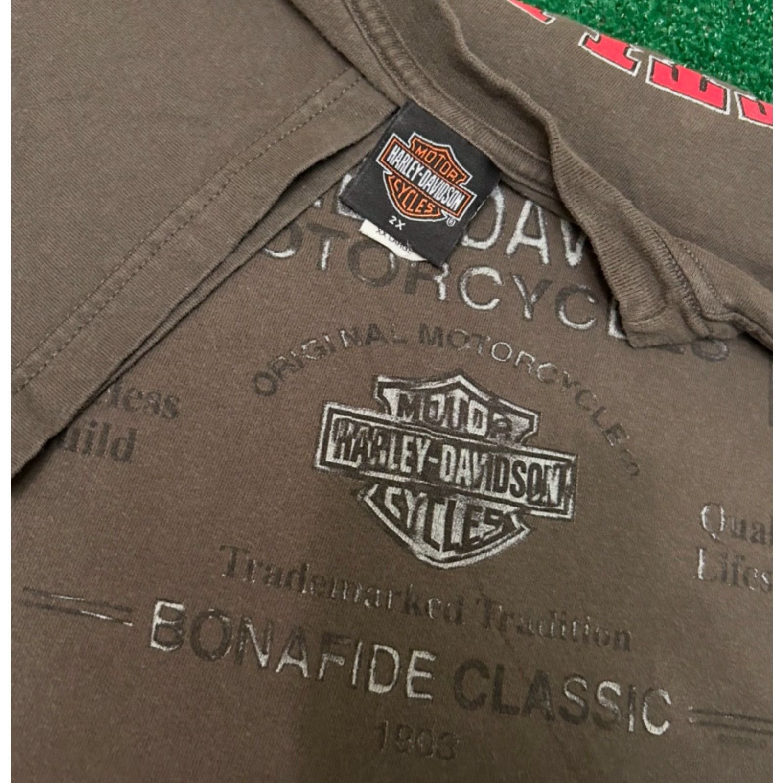 Harley Davidson VINTAGE Harley-Davidson Shirt 2XL Gray Men Short Sleeve 90s Y2K Biker Logo Gettysburg Pennsylvania 2000s Size US XXL / EU 58 / 5 - 3 Thumbnail