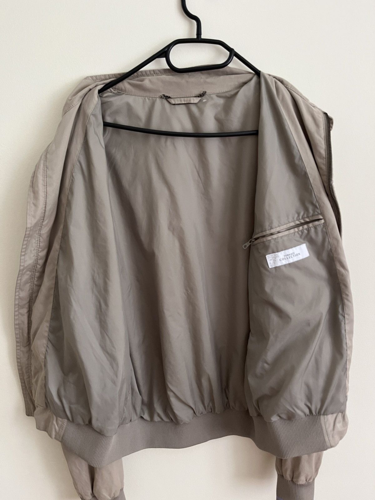 Versace Versace Collection Taupe Bomber Jacket - Size 48 Size M / US 6-8 / IT 42-44 - 16 Thumbnail