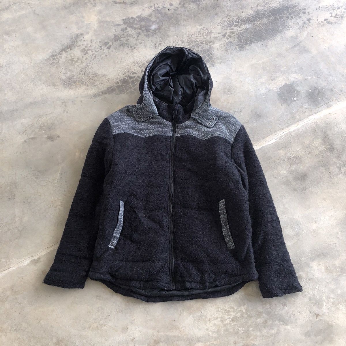 image of If Six Was Nine x In The Attic Japanese Style Hoodie Puffer Jacket in Black, Men's (Size Large)