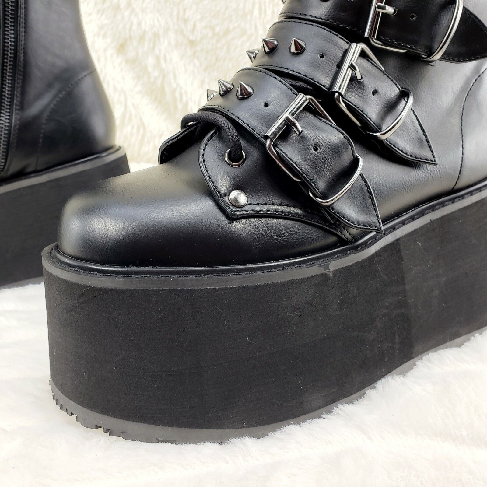 Demonia Cult DEMONIA Damned 225 Multi Strap Goth Punk Rock 3.5" Platform Size US 7 / IT 37 - 5 Thumbnail