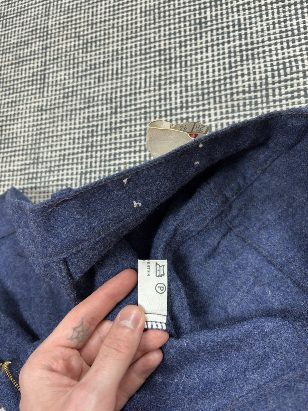 Levi's 60s Big E rare Levi’s wool flared trousers vintage hippie Size US 28 / EU 44 - 5 Thumbnail