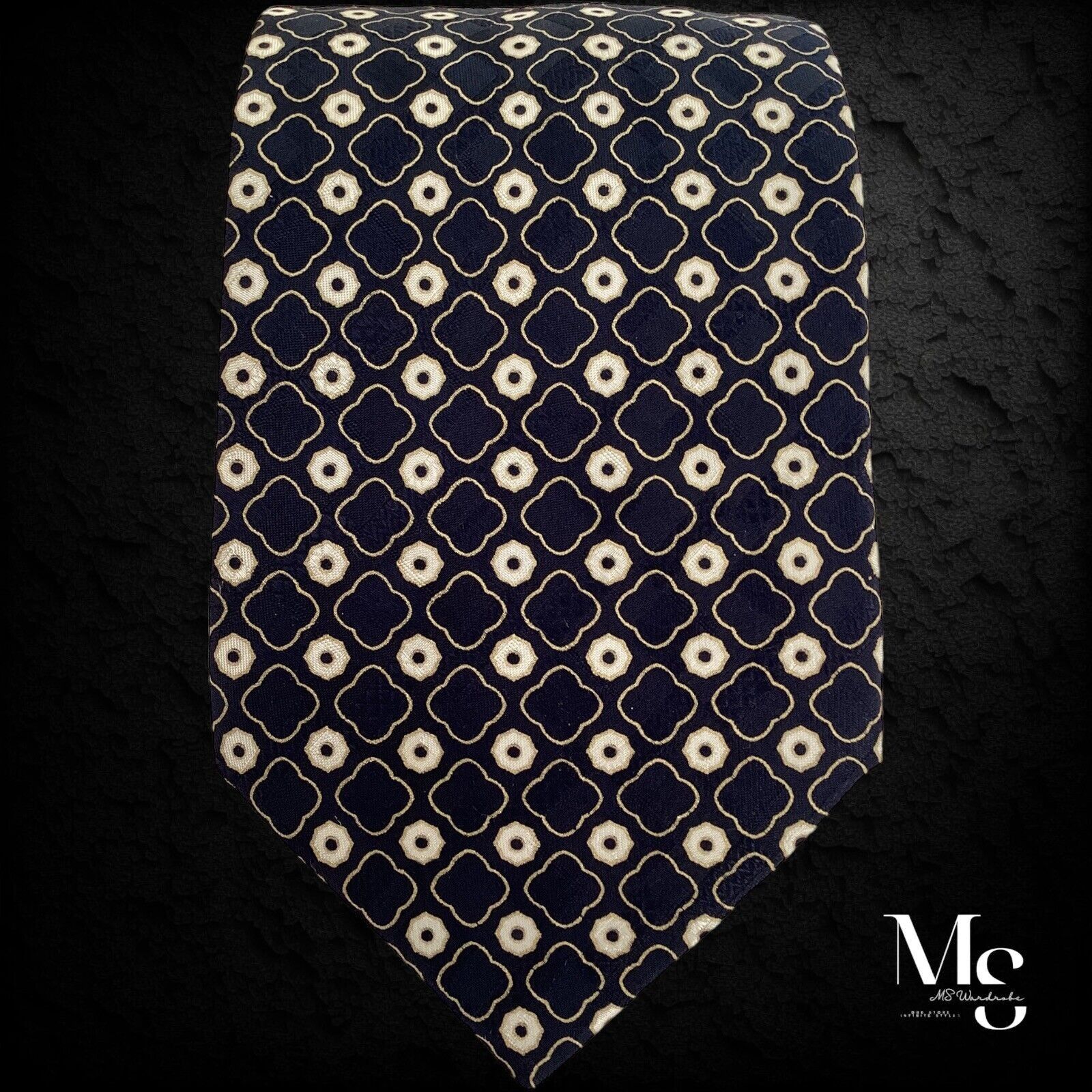 Brioni BRIONI Black Beige Geometric Luxury Silk Tie Hand.Made Italy Size ONE SIZE - 5 Thumbnail