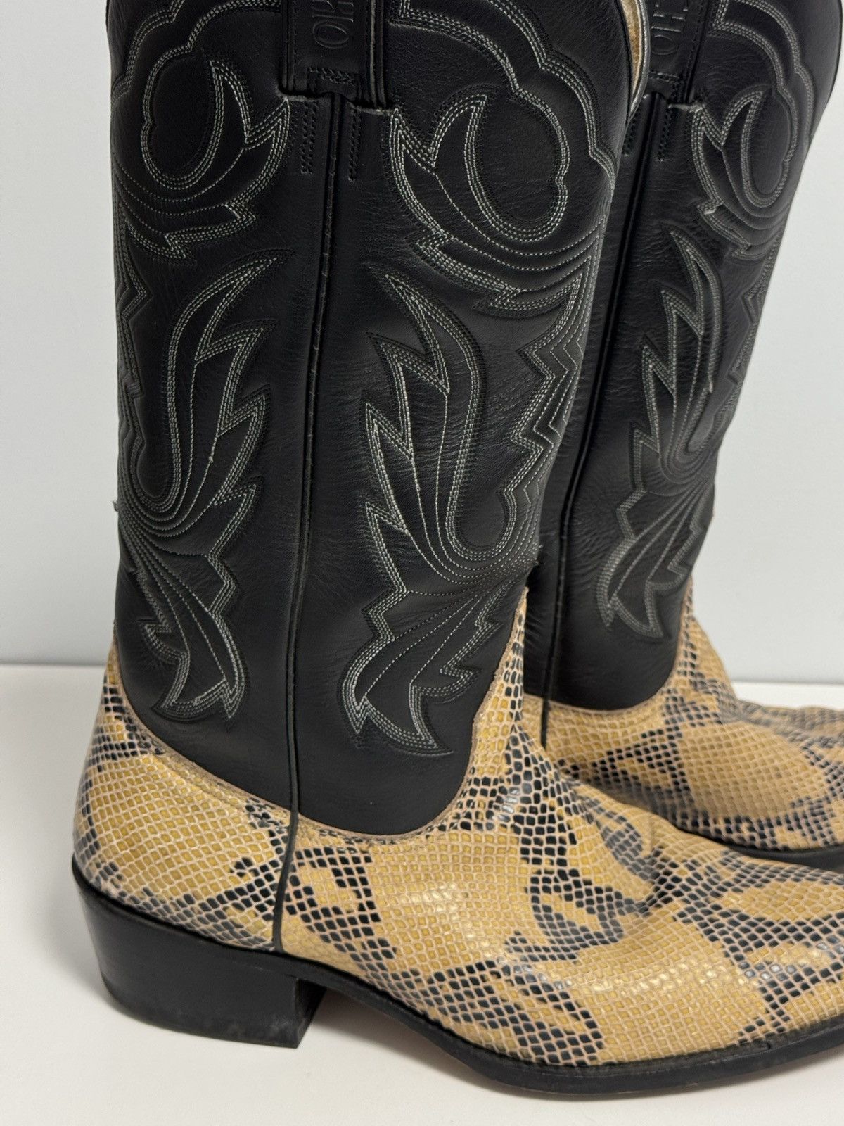 Sancho Boots Sancho leather Western Cowboy Boots Black snake size 45 Size US 11 / EU 44 - 10 Thumbnail