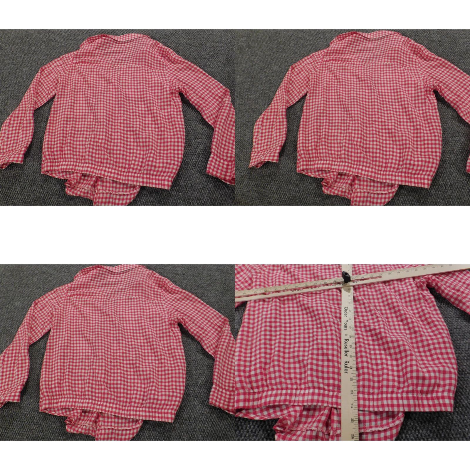 Jones New York Jones New York Womens Button-Up Blouse M Pink Plaid Casual Long Sleeve Round Neck Button-Up Top Regular Fit Womens Size M / US 6-8 / IT 42-44 - 8 Thumbnail