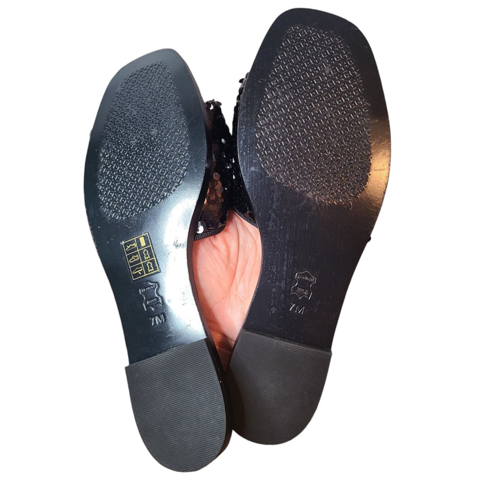 Tory Burch Tory Burch Carter Black Sequin Slides Sandal Size 7M Size US 7 / IT 37 - 5 Thumbnail