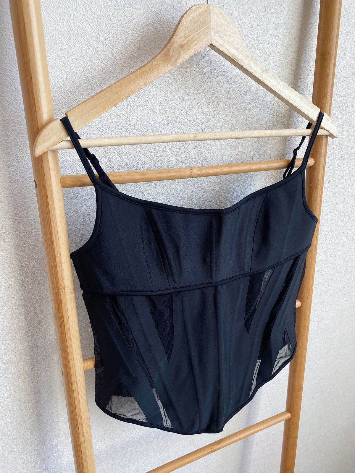 Mugler Mugler x H&M Mesh-Paneled Corset Top Black Size M Size M / US 6-8 / IT 42-44 - 8 Thumbnail