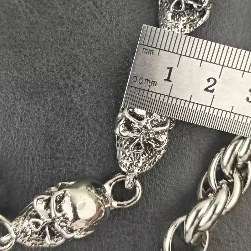Other Gothic Punk Skulls Stainless Steel Beads Skeleton Chain Size ONE SIZE - 9 Thumbnail