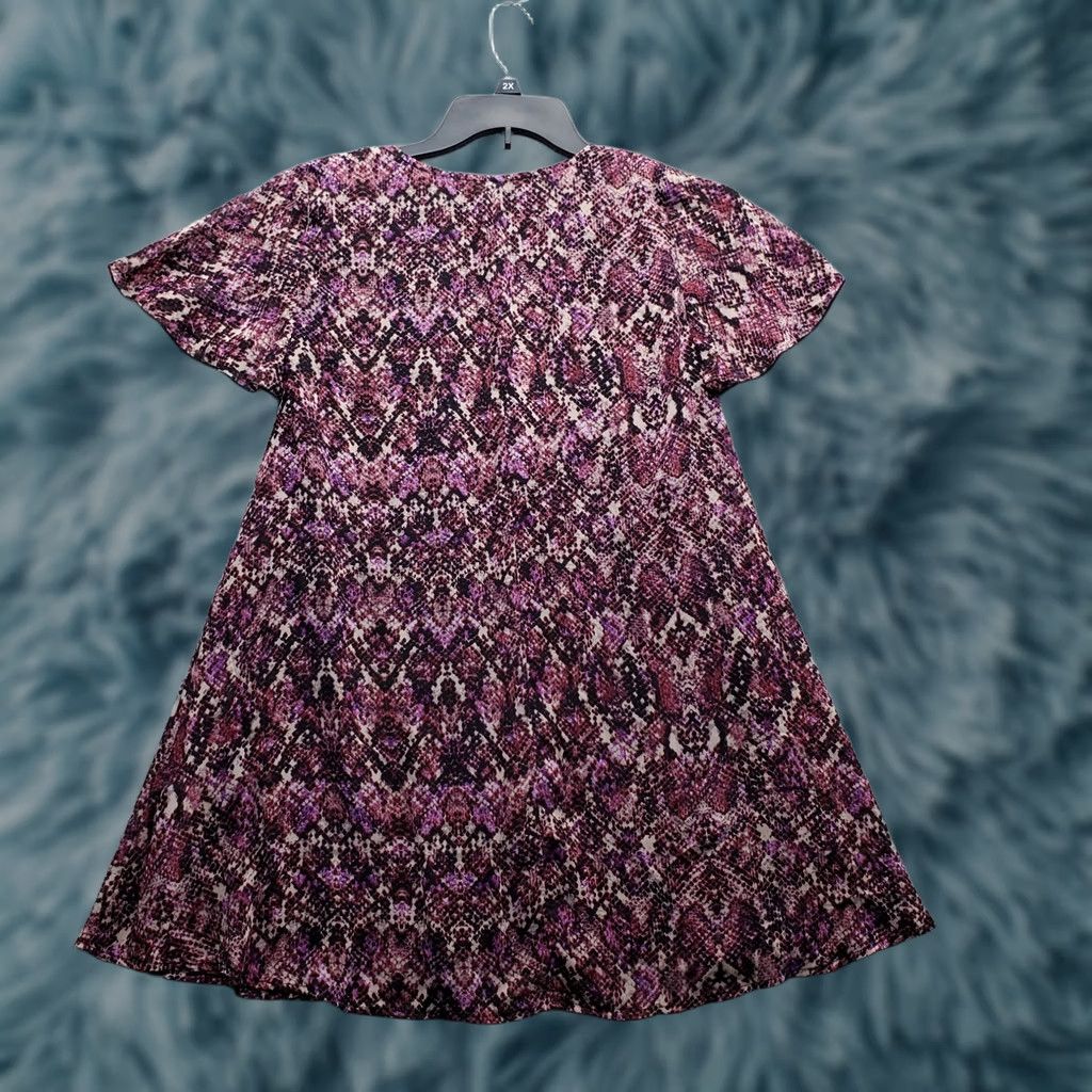 Skin Show Me Your Mumu A Line Dress Womens XS Multi Snake Skin Flutter Sleeve Pullover Size XS / US 0-2 / IT 36-38 - 1 Thumbnail