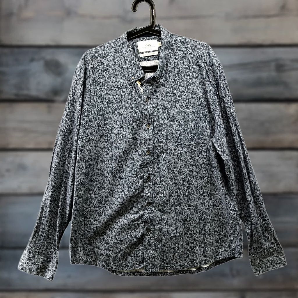 Vintage WRK The Reworked Shirt Mens XXL Blue Printed Long Sleeve Button Down Size US XXL / EU 58 / 5 - 1 Thumbnail