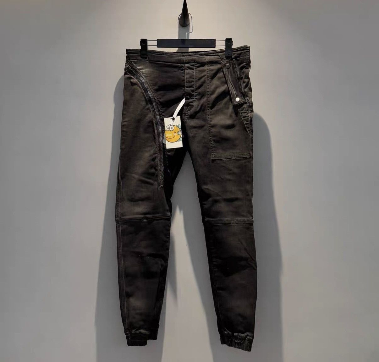 Rick Owens Rick Owens DRKSHDW 24SS Side-Zip Waxed Finish Long Pants Size US 36 / EU 52 - 1 Thumbnail