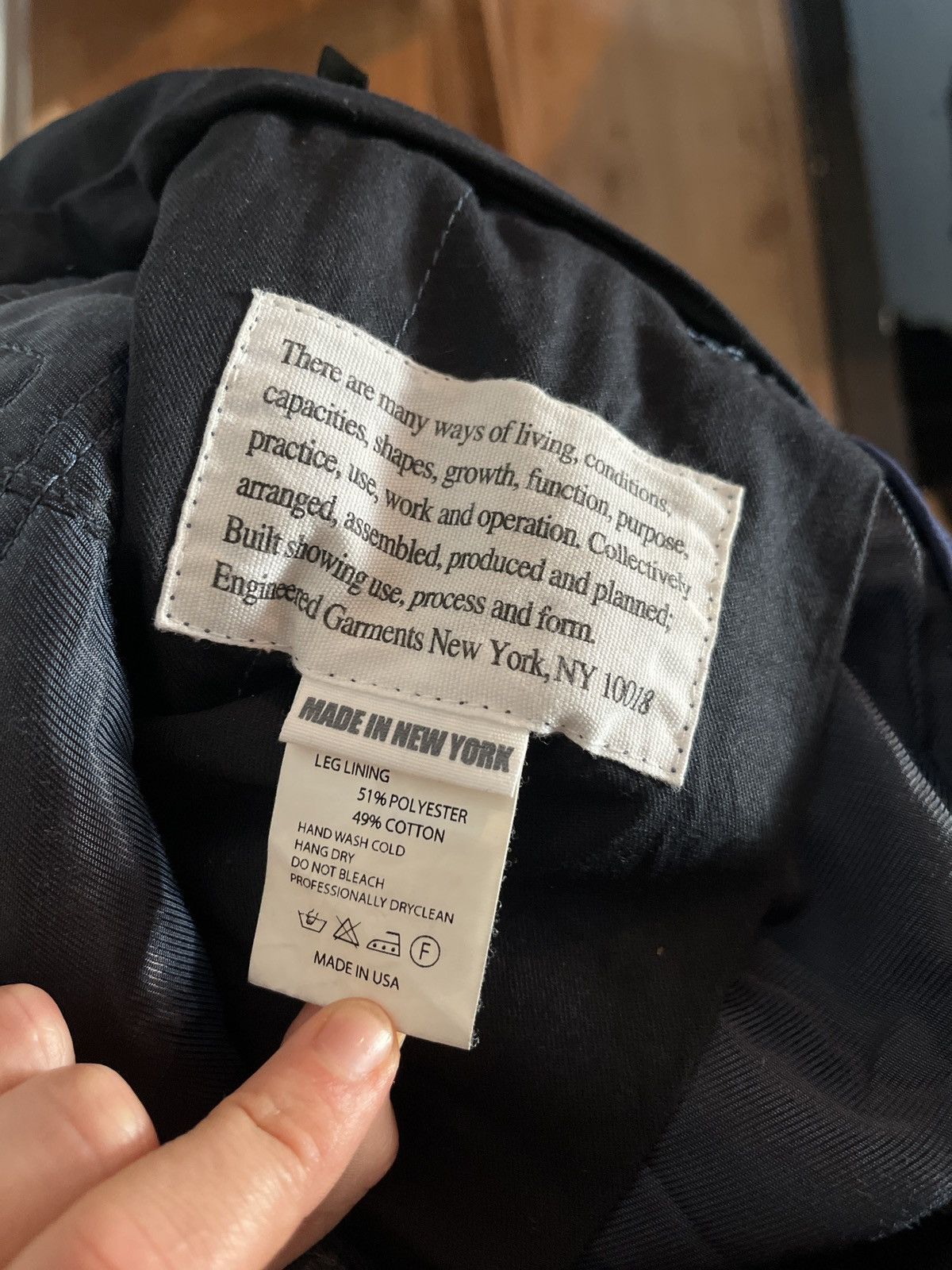 Engineered Garments Engineered Garments size 30 E-1 Quilted Twill Lining Pants Size US 30 / EU 46 - 10 Thumbnail