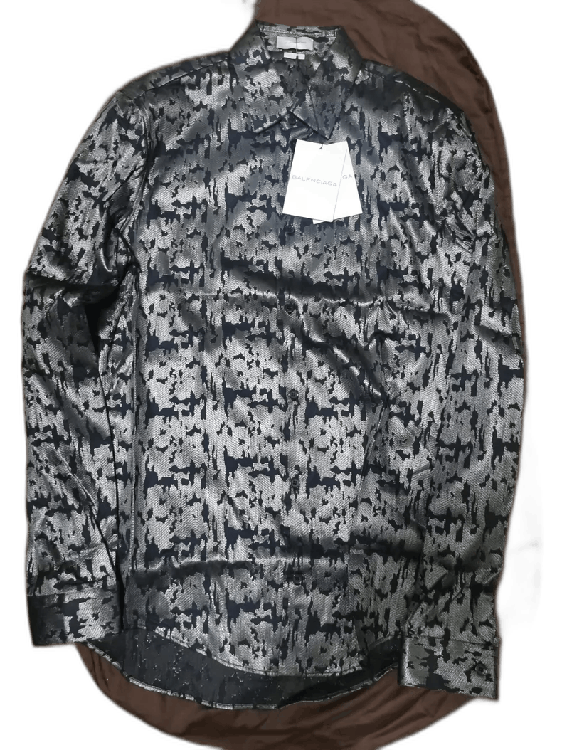 Balenciaga Runway Embroidered Long Sleeve Shirt