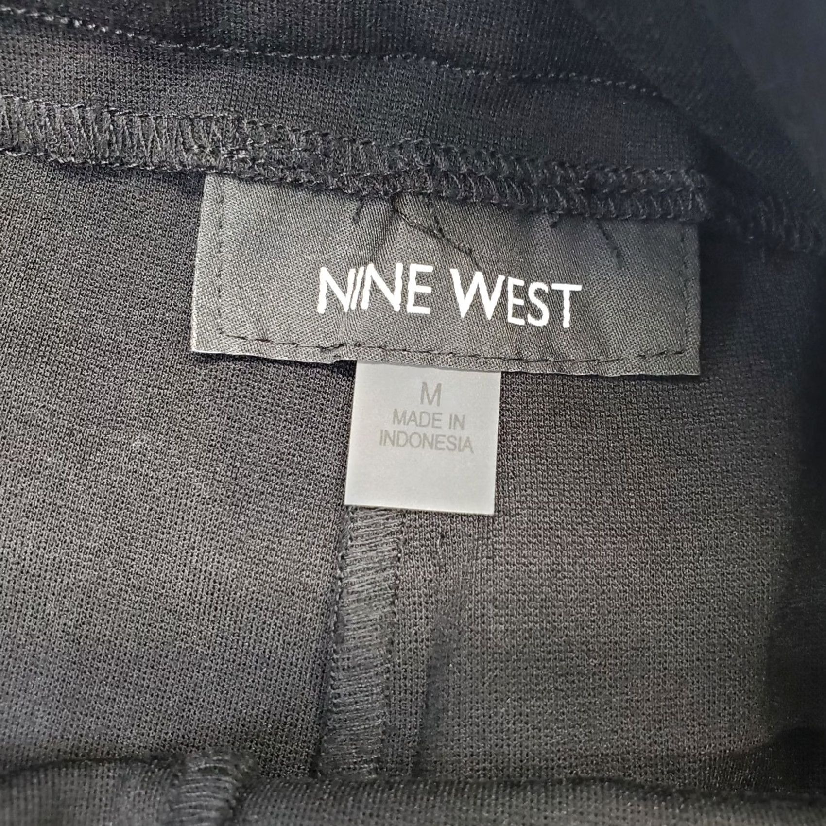 Nine West Nine West Womens Black Woven Ankle Pants Flat Front Stretch; Size M Size 32" / US 10 / IT 46 - 6 Thumbnail