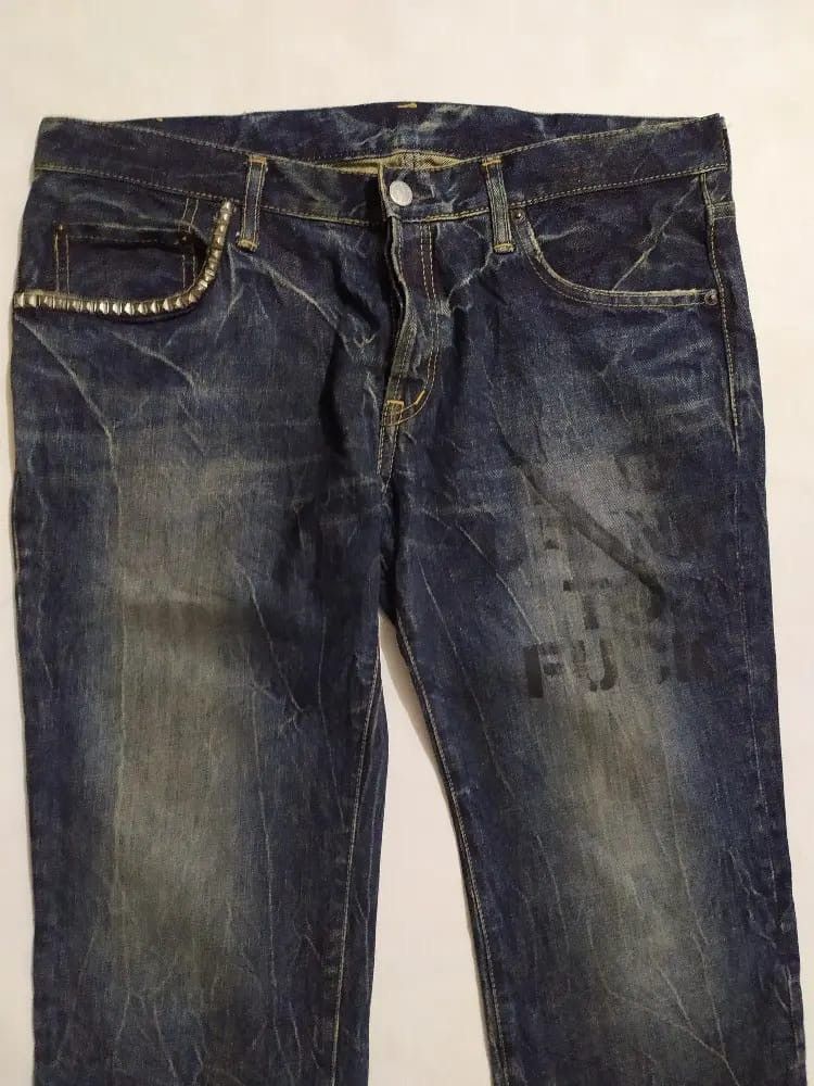 Hysteric Glamour Hysteric Glamour Studded Denim too drunk to Fuck jeans Size US 32 / EU 48 - 2 Thumbnail
