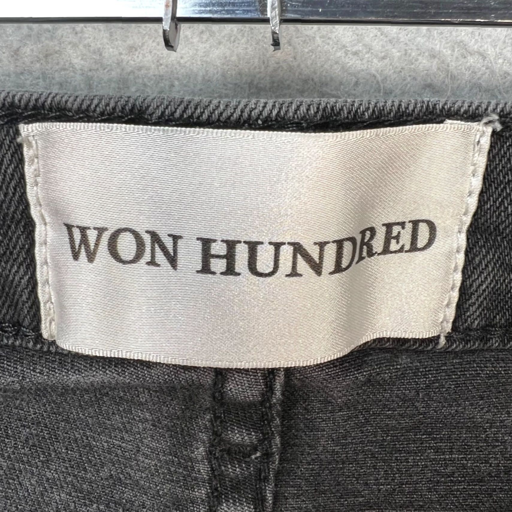 Won Hundred Won Hundred Womens Bermuda Shorts 28 Distressed Gray Denim Flat Front Low Rise 5-Pocket Cotton Blend Size 28" / US 6 / IT 42 - 3 Thumbnail