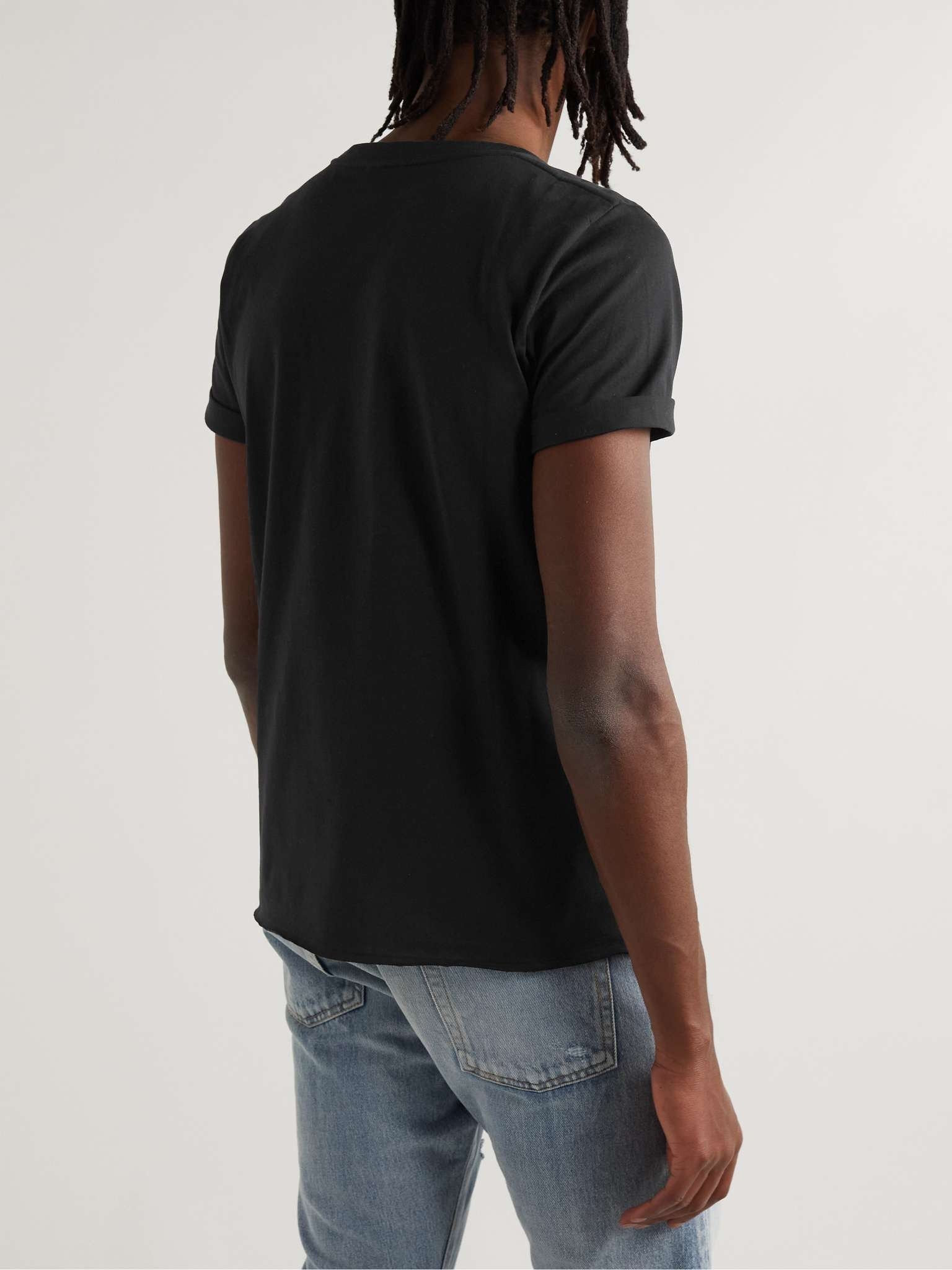 Saint Laurent Paris o1tr1nto0325 Short Sleeve T-Shirt in Black Size US M / EU 48-50 / 2 - 4 Thumbnail