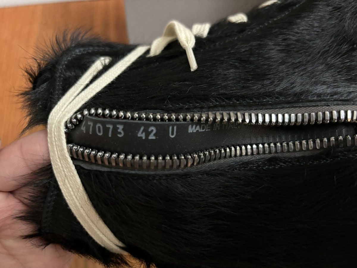 Rick Owens RICK OWENS SNEAKERS IN BLACK AND MILK LONG HAIR PONY Size US 9 / EU 42 - 5 Thumbnail