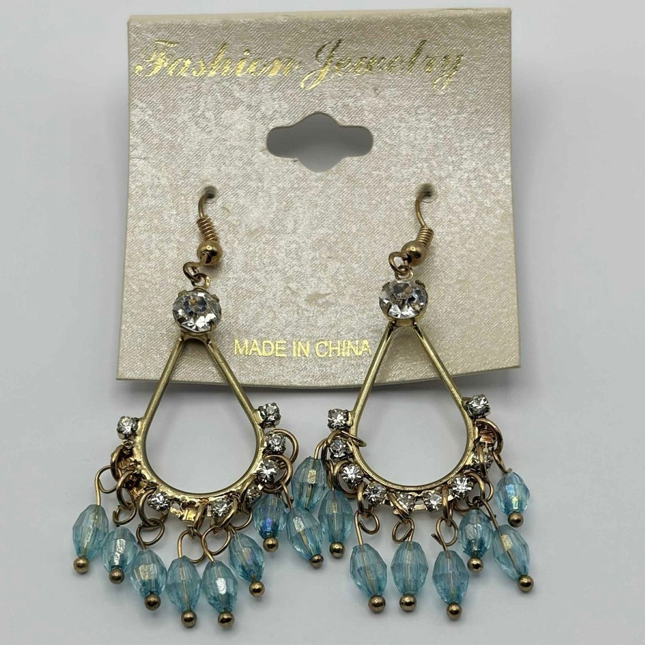 Other Gold & Blue Tassel Earrings Size ONE SIZE - 2 Thumbnail