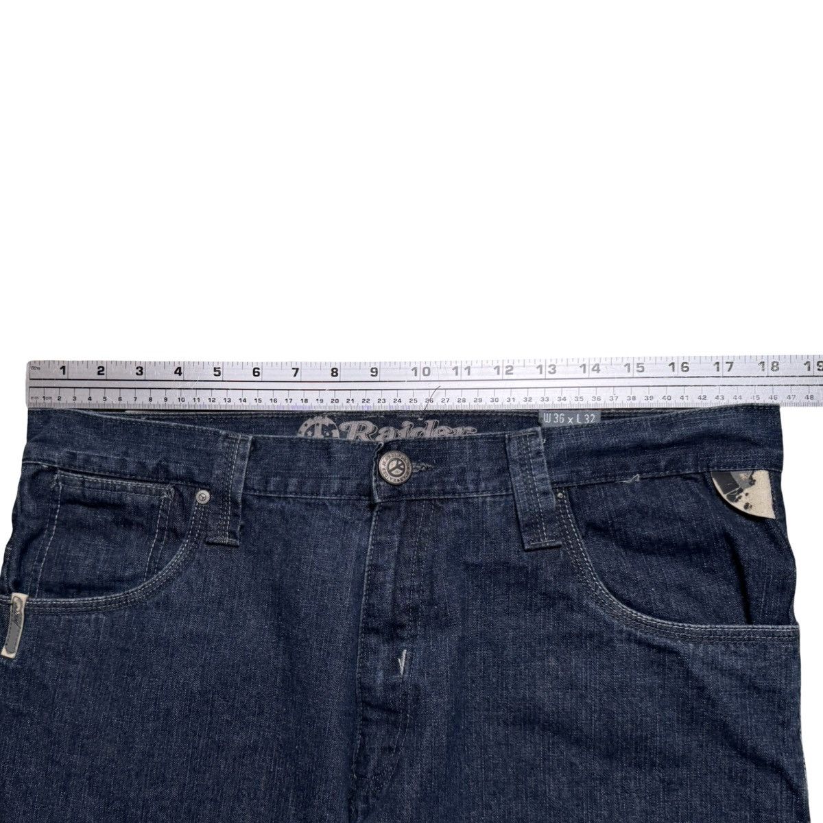 Other Vintage Y2K Raiders Dark Wash Jeans Loose Straight 36 X 32 Size US 36 / EU 52 - 5 Thumbnail