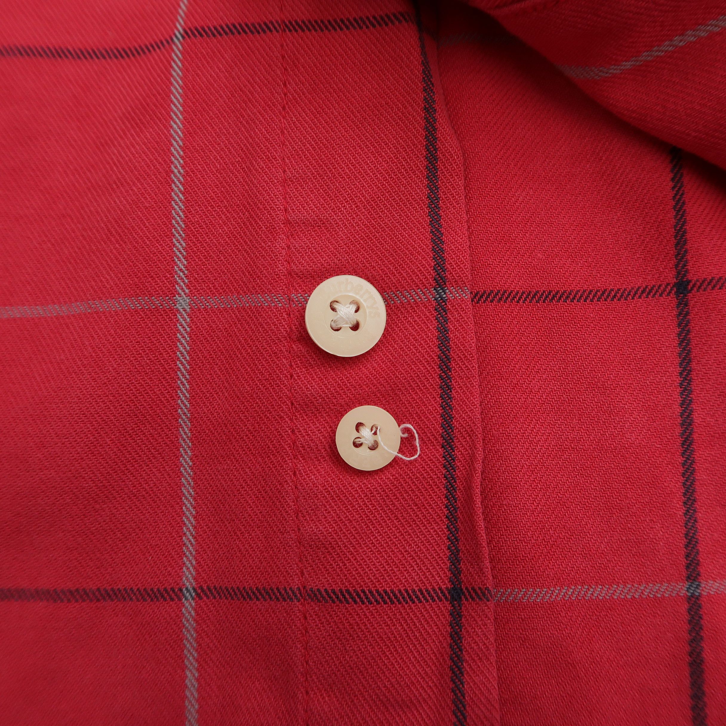 Burberry Vintage 90s Burberry Nova Check Old Red Shirt Size US L / EU 52-54 / 3 - 11 Thumbnail