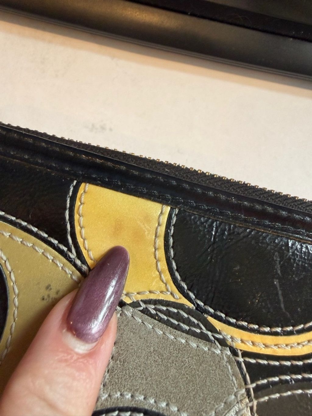 Coach Coach Signature Patchwork Leather Zip Around Wallet Size ONE SIZE - 9 Thumbnail