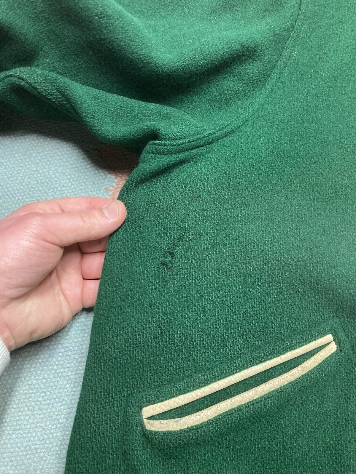 Vintage 1950s wool jacket Michigan State University MSU band L Size US L / EU 52-54 / 3 - 10 Thumbnail