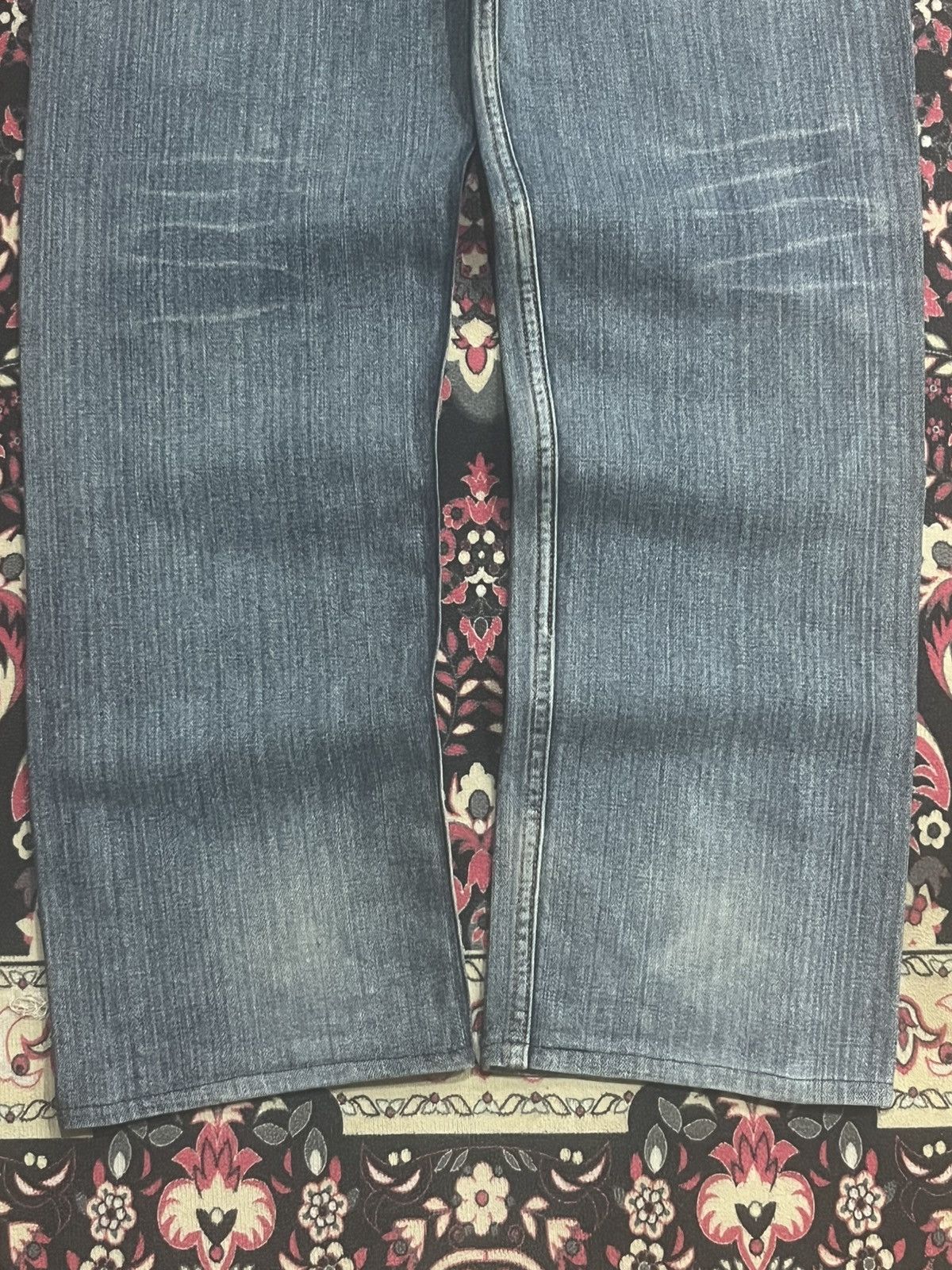 Japanese Brand Vintage Nylaus Floral Boho Patchwork Distressed Whisker Jean Size US 32 / EU 48 - 8 Thumbnail