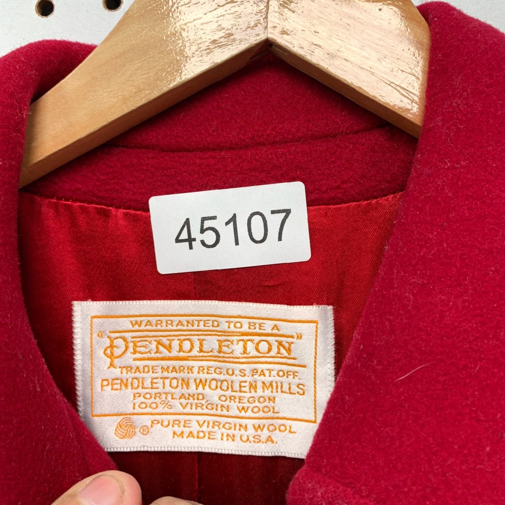 Pendleton VINTAGE Pendleton Wool Coat Womens Size 8 Long Red 70s Overcoat Usa 22.5x37 Size M / US 6-8 / IT 42-44 - 4 Thumbnail
