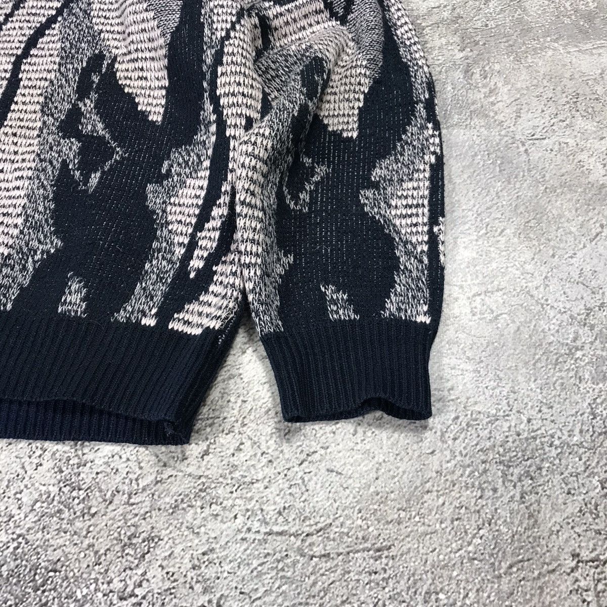 Vintage Vintage 90s Abstract Knit Sweater Oversized Grunge Y2K M Size M / US 6-8 / IT 42-44 - 2 Thumbnail