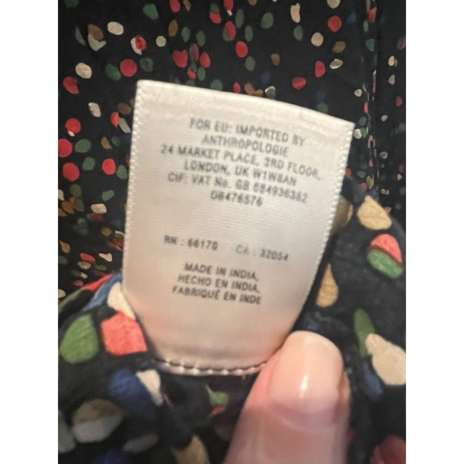 Anthropologie Maeve Anthropologie Multicolor Dot Blouse | Size 6 EUC Size M / US 6-8 / IT 42-44 - 6 Thumbnail