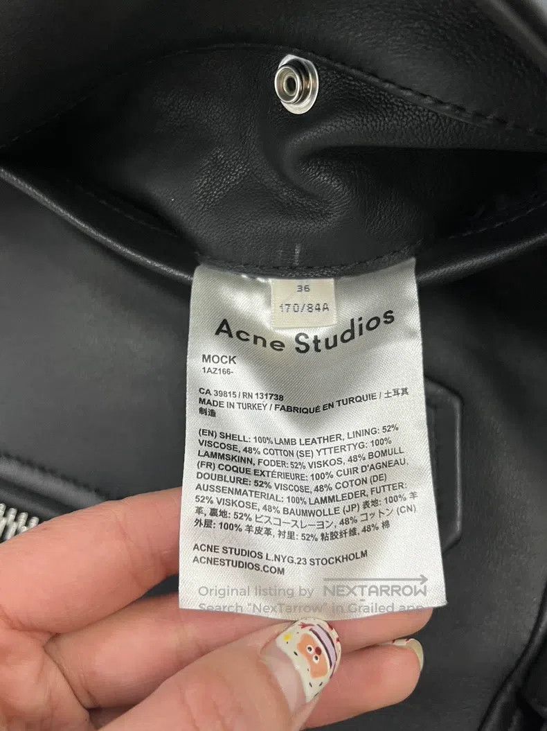 Acne Studios Acne Studios Classic Black Leather Jacket Size XS / US 0-2 / IT 36-38 - 4 Thumbnail
