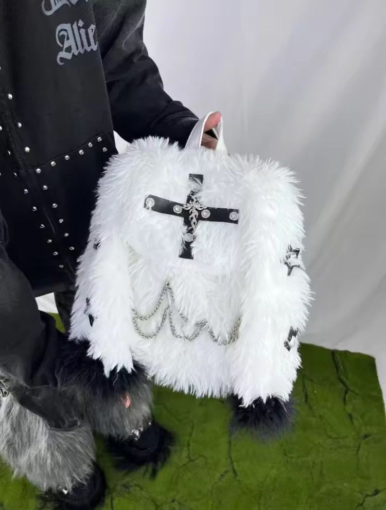 Other Handmade Japanese Kawaii Y2K Backpack- Bag, Fluffy & Chic Size ONE SIZE - 2 Thumbnail