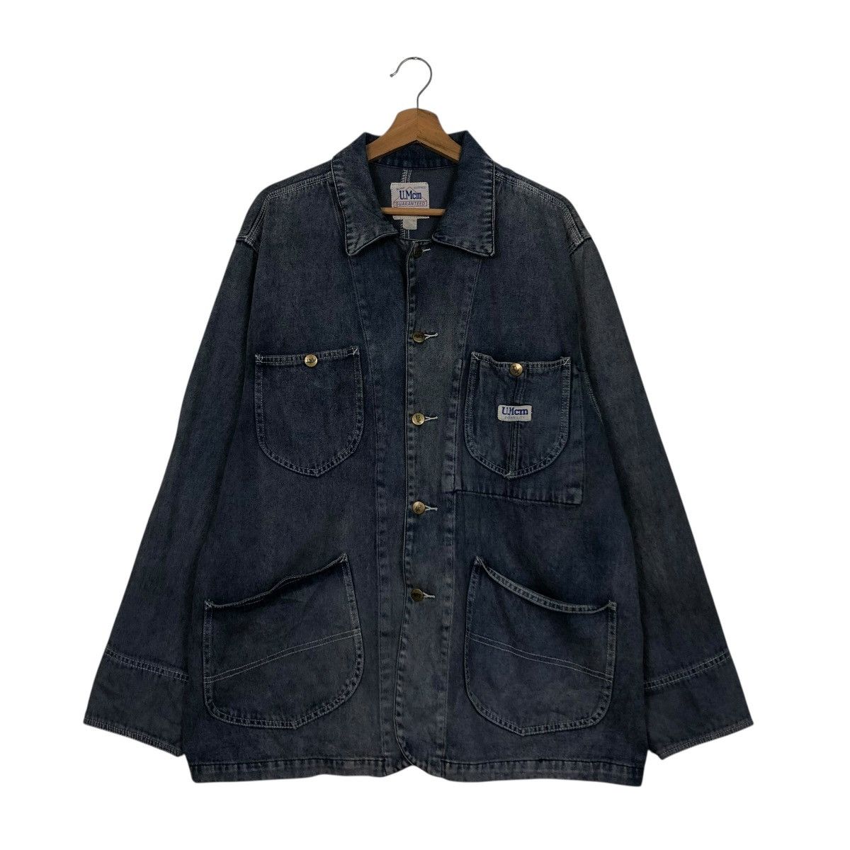 Japanese Brand 🔥VINTAGE CHORE DENIM JACKET U.MCM UNION MADE ISSEY MIYAKE Size US L / EU 52-54 / 3 - 3 Thumbnail