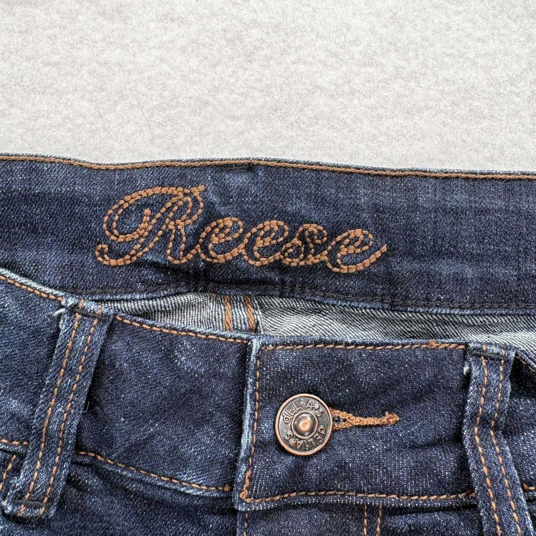 Denime dELiA*s Reese Straight Jeans Womens 0 Dark Wash Low Rise Stretch Denim NWT Casual 5-Pocket Jeans Size 25" / US 0 / IT 36 - 5 Thumbnail