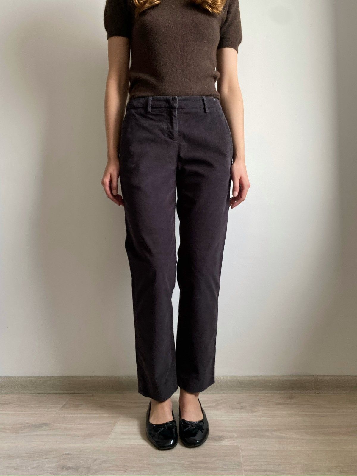 Moncler MONCLER WOMEN CORDUROY CHINO PANTS PURPLE EGGPLANT IT 40 S Size 27" / US 4 / IT 40 - 10 Thumbnail