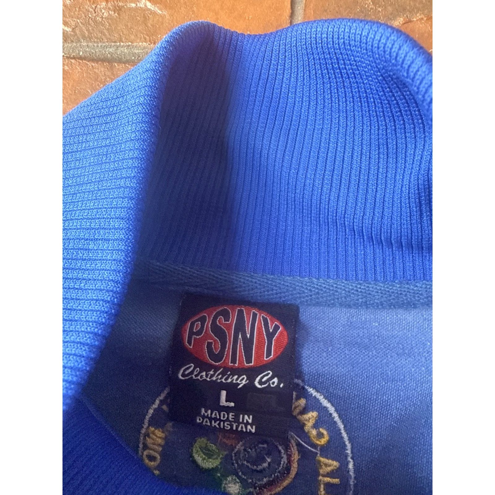 Vintage PSNY Track Jacket Soccer 2006 World Cup Italy Italia Futbol Blue Large Mens Regular Short Sleeve Full Zip Pockets Easy Care Size US L / EU 52-54 / 3 - 2 Thumbnail