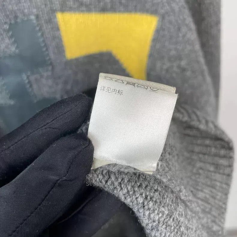 Hermes Hermes Tip-Off Pure Cashmere Knit Top with Leather, Gray Size XL / US 12-14 / IT 48-50 - 8 Thumbnail