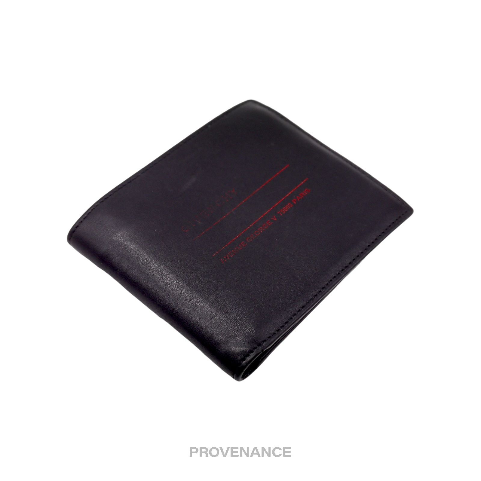 Givenchy 🔴 Givenchy 8CC Address Bifold Wallet - Black Leather Size ONE SIZE - 4 Thumbnail