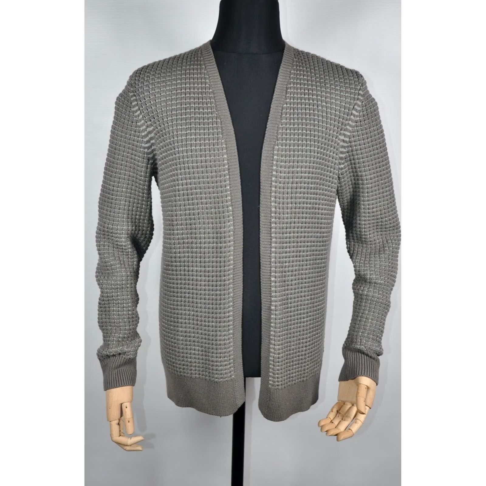 Allsaints All Saints Eydon Open Cardigan Sweater Gray Men's S Cardigan Knit Cotton Slim Classic Shirt? Size US S / EU 44-46 / 1 - 2 Thumbnail