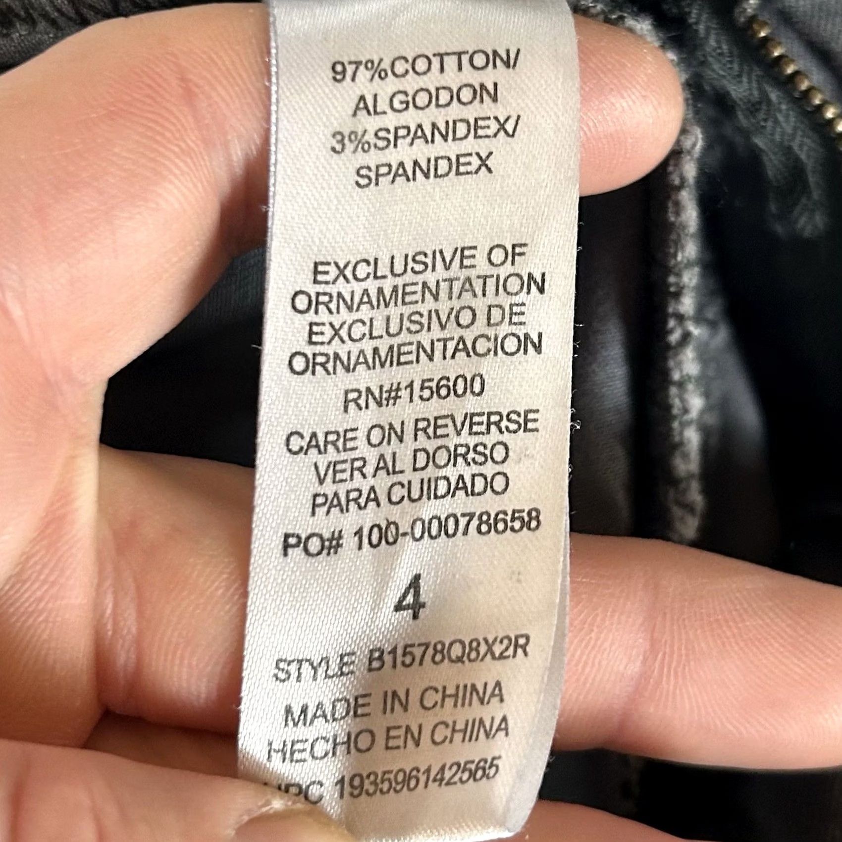 Vintage Democracy Jeans Women's 4 Gray Camo Skinny Pants Stretch Casual Zip Front Pockets Size 27" / US 4 / IT 40 - 7 Thumbnail