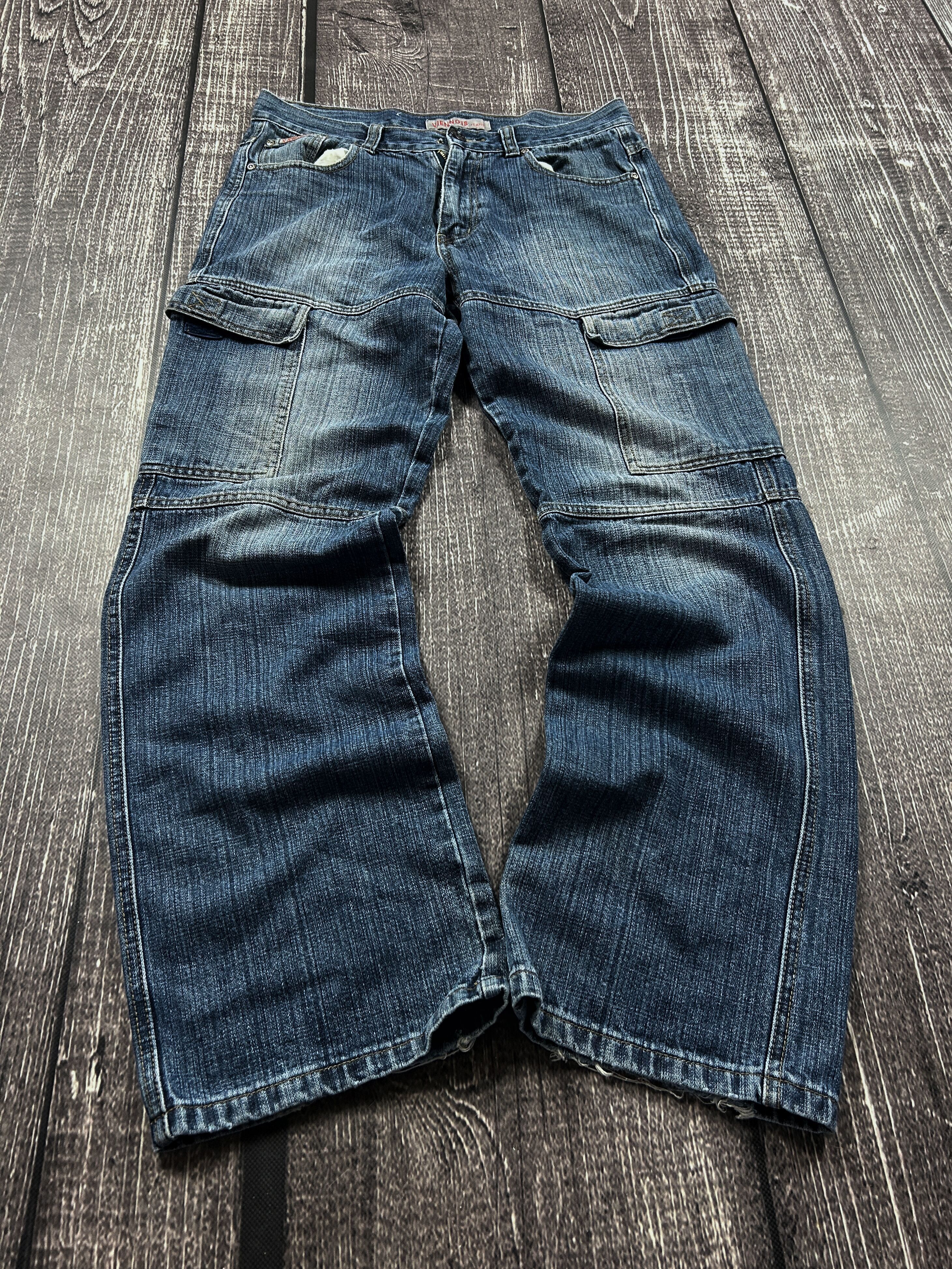 Vintage VTG Viennois Cargo Denim Jeans Y2K Multi Pocket Streetwear Size US 32 / EU 48 - 1 Thumbnail