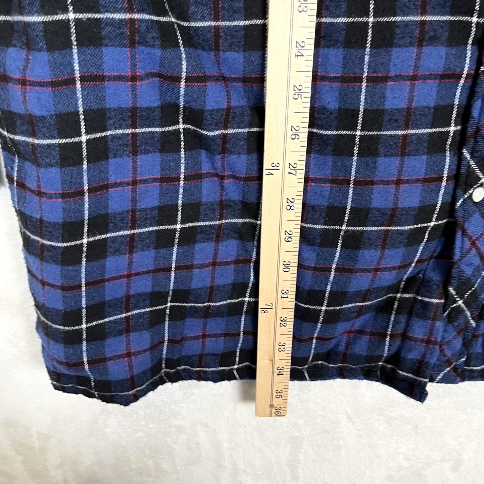 Wrangler Wrangler Jacket Mens 2XLT Blue Plaid Quilted Flannel Lined Snap Shacket Workwear Size US XXL / EU 58 / 5 - 5 Thumbnail