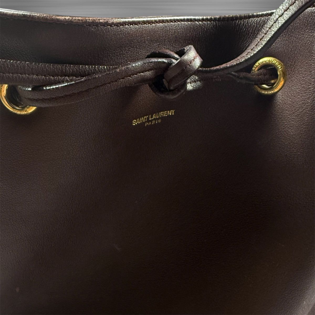 Saint Laurent Paris × Yves Saint Laurent Saint Laurent Paris Oxblood/Burgundy Bucket Bag Size ONE SIZE - 3 Thumbnail