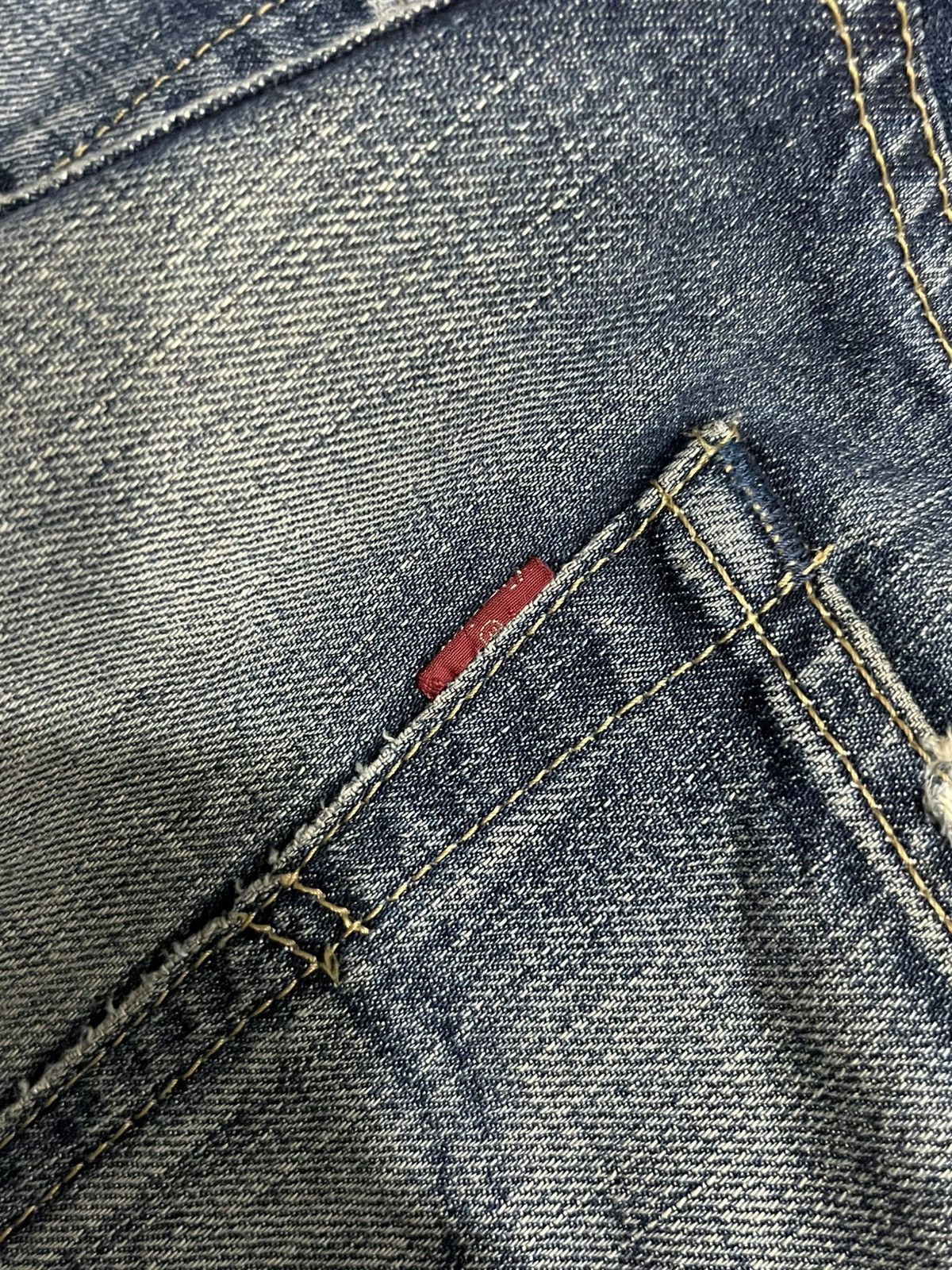 Levi's Y2K Levi’s 504 Dark Blue Faded Washed Distressed Baggy Jeans Size US 36 / EU 52 - 8 Thumbnail