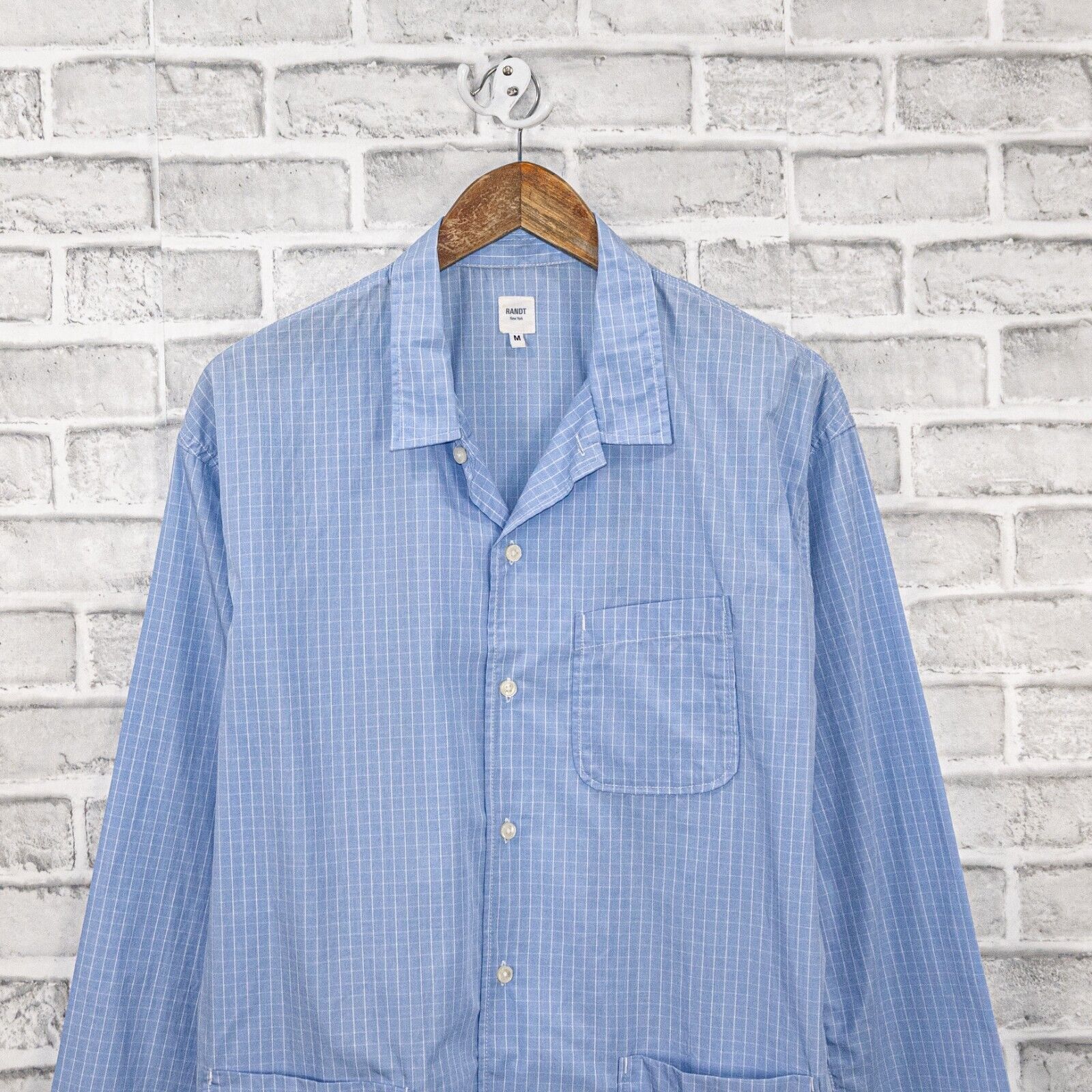 Rough & Tumble Rough & Tumble Long Shirt in Blue Graph Check Button up Size US M / EU 48-50 / 2 - 2 Thumbnail