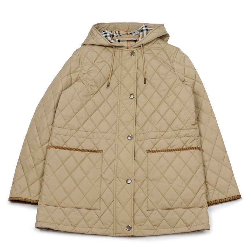 Quilted Nylon Parka in Brown, Women's (Size S)