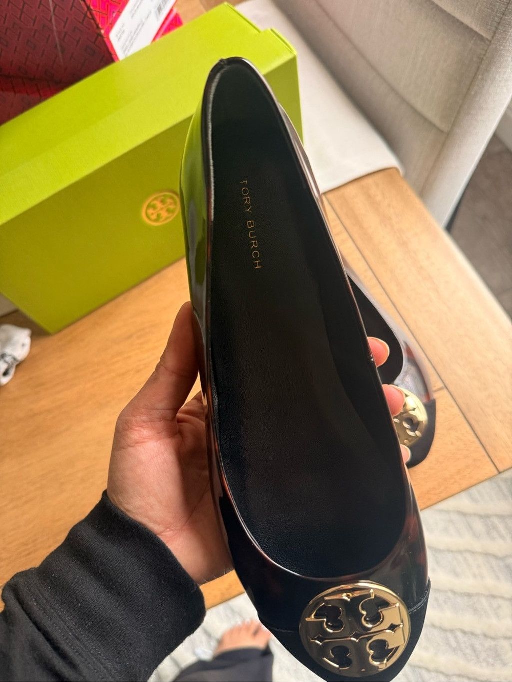 Tory Burch Tory Burch Chelsea Cap-Toe Ballet Flat In Tortoise Patent;SZ Size US 9 / IT 39 - 5 Thumbnail