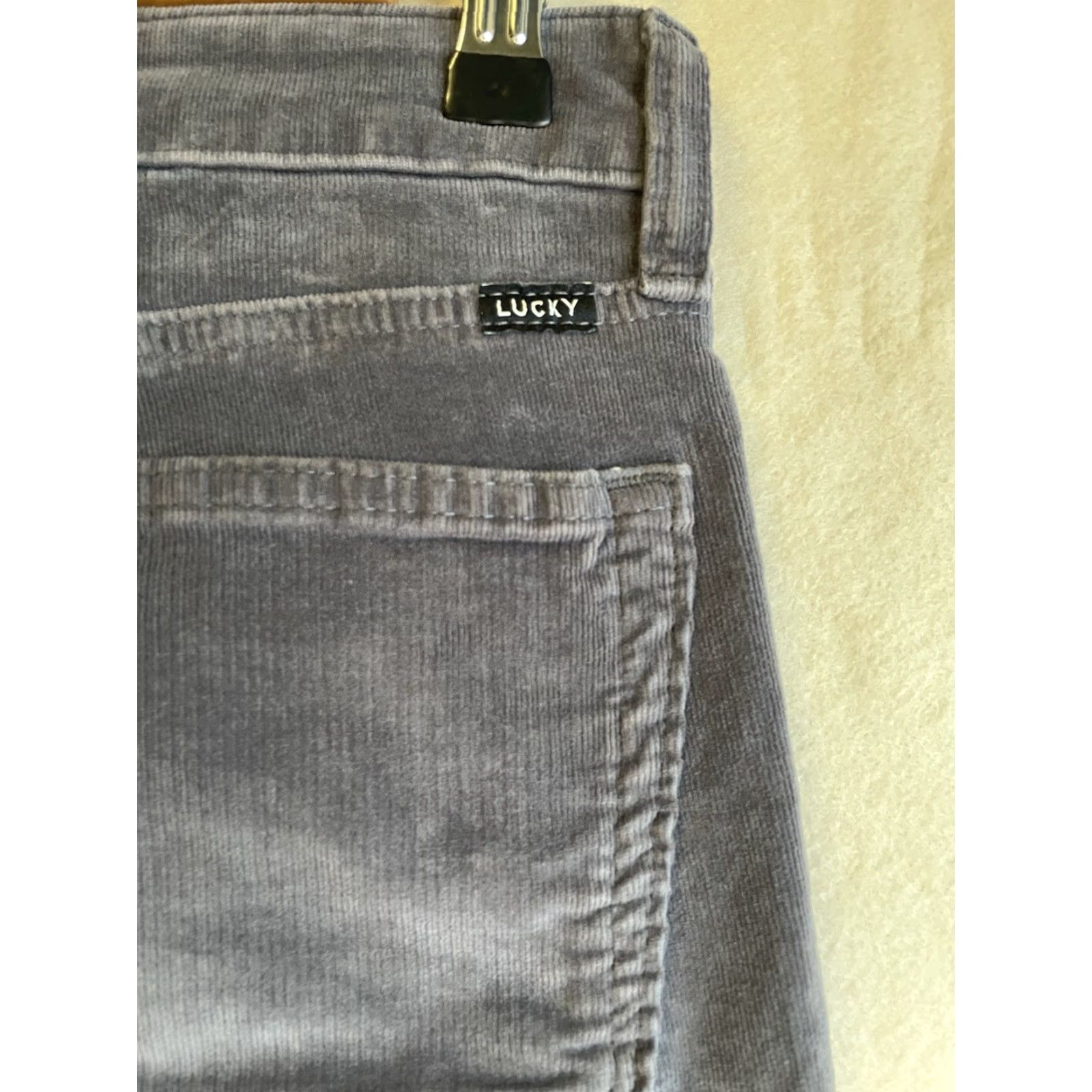 Lucky Brand Lucky Brand Pants Womens 4/27 Ava Skinny Corduroy Gray Stretch Pants Womens Regular Gray Corduroy Stretch 5-Pocket Mens? Size 27" / US 4 / IT 40 - 3 Thumbnail