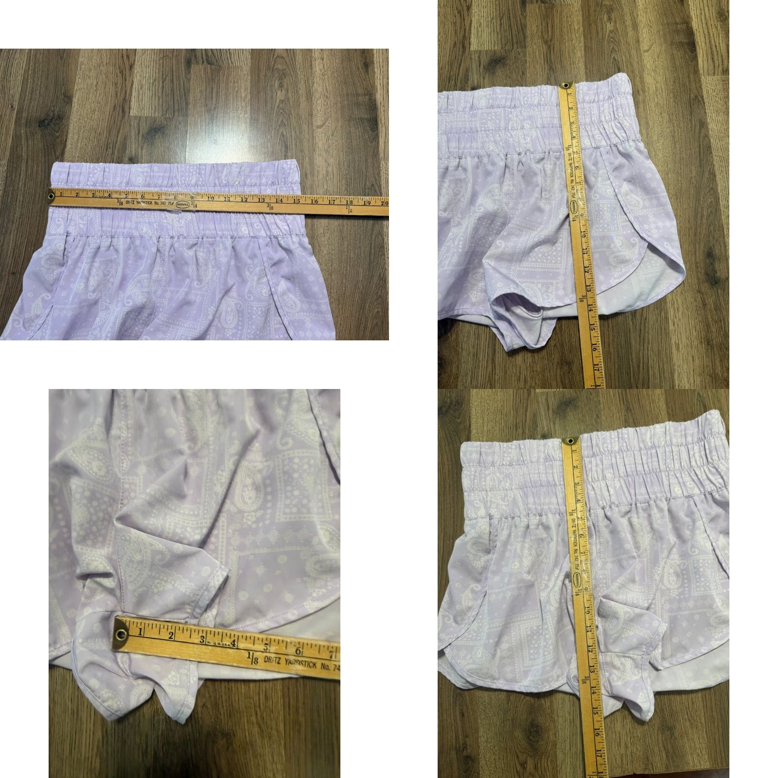 Vintage **Vanilla Star White Women's Large Purple Athletic Shorts High Rise** User: **Vanilla Star White Women's Size Large Purple Athletic Shorts High Rise** Size 36" / US 14 / IT 50 - 8 Thumbnail