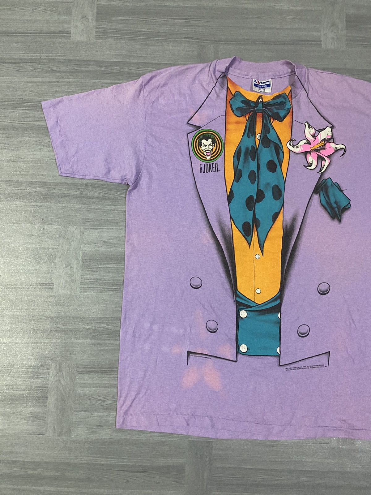 DC Comics Vintage 🔥 RARE 🔥1989 Batman & The Joker Tuxedo Tee Size US L / EU 52-54 / 3 - 5 Thumbnail